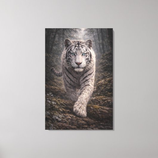 White Tiger in Motion – ManJiangHong Art Series キャンバスプリント (正面)