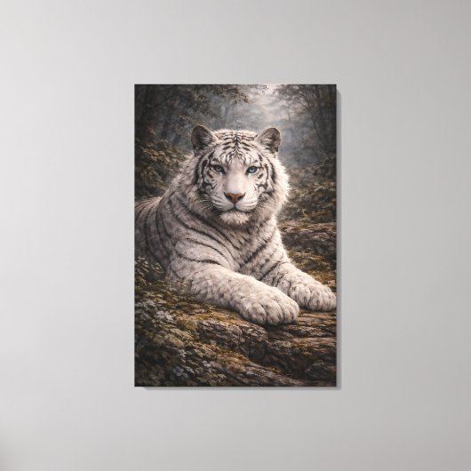 White Tiger in Motion – ManJiangHong Art Series キャンバスプリント (正面)