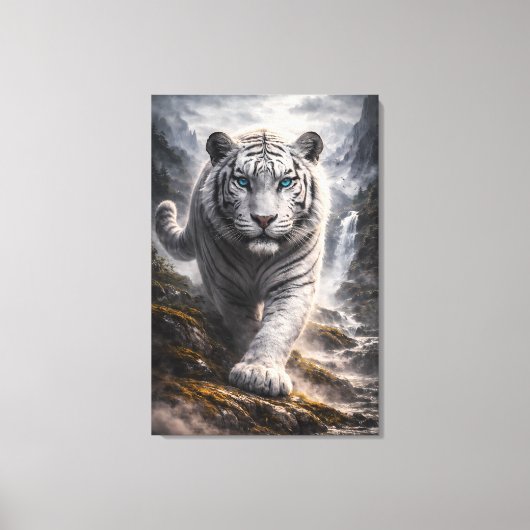 White Tiger in Motion – ManJiangHong Art Series キャンバスプリント (正面)