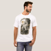 【White Tiger Japanese Ink Art T-Shirt】 Tシャツ (正面フル)