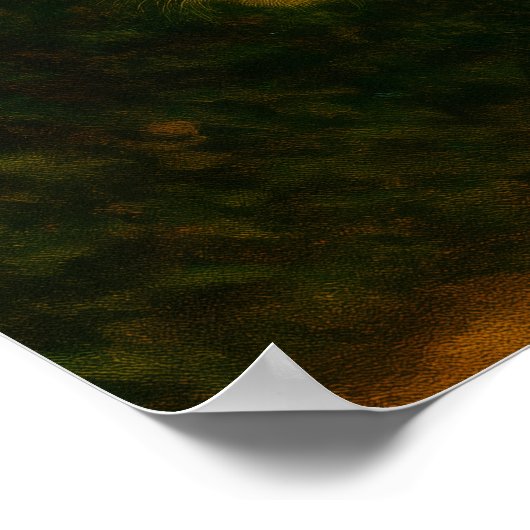 White Tiger Majesty – Stylized Wildlife Art Print ポスター (角)