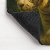 White Tiger Majesty – Stylized Wildlife Art Print マウスパッド (コーナー)