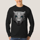 White Tiger Polygon Low Poly Tiger Face 1 Tシャツ (正面)