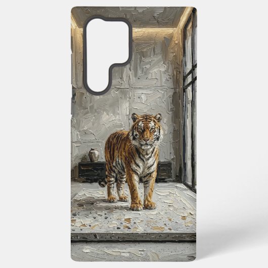 White Tiger Samsung Case – Fine‑Art WildArchetypes Galaxyケース (裏面)