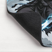 White Tiger Samurai Warrior Blue Lightning Gaming マウスパッド (コーナー)