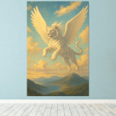 White Tiger • Sky Ascension | ManJiangHong Fine Ar キャンバスプリント (インサイチュ (ウッドフロア))