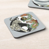 White tiger versus green dragon in the yin yang be コースター (左側)