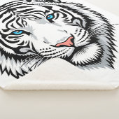 White tiger with blue eyes シェルパブランケット (3/4)