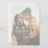 White Tigsタイポグラフィ写真QRコード救日付 セーブザデート (正面)