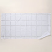 White Tilesテクスチャ ビーチタオル (正面)