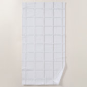 White Tilesテクスチャ ビーチタオル (正面)