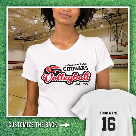 White Tomball JH Cougars Volleyball 2023-2024 Tシャツ