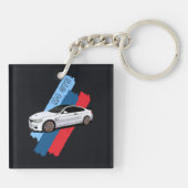 White Track Beast Performance Racing Stripes キーホルダー (裏面)