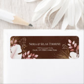 White Translucent Monstera Moody Botanical Border ラベル (インサイチュ)