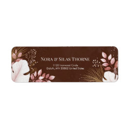 White Translucent Monstera Moody Botanical Border ラベル