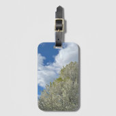 White Tree Blue Sky Clouds Photo ラゲッジタグ (正面縦)