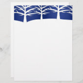 White Tree Sihouette Elegant Christmas (正面/裏面)