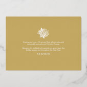 White Trendy Luxury Christmas Tree 2 Photos Family 箔シーズンカード (裏面)