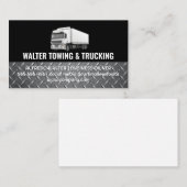 White Trucking Logo | Steel Trim | Logistics  名刺 (正面/裏面)