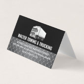 White Trucking Logo | Steel Trim | Logistics 名刺 (正面)