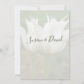 White Tulips Wedding Invitation 招待状 (裏面)