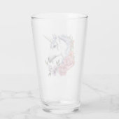 White Unicorn and Flowers タンブラーグラス (裏面)
