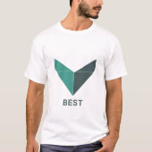 White Unisex Logo T-Shirt – Simple, Bold Custom  Tシャツ (正面)