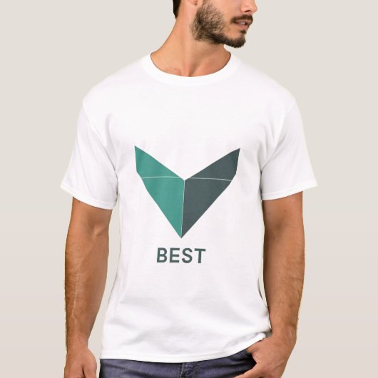 White Unisex Logo T-Shirt – Simple, Bold Custom  Tシャツ (正面)