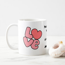 White Valentine's Day Love コーヒーマグカップ
