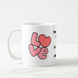 White Valentine's Day Love コーヒーマグカップ
