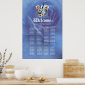 White Violin with Flowers – Elegant Music & Nature ポスター (キッチン)