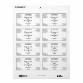 White w curly text cosmetics bottle label  ラベル (フルシート)