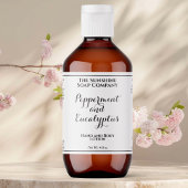 White w curly text cosmetics bottle label  ラベル