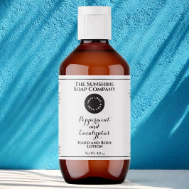 White w curly text logo cosmetics bottle label  ラベル