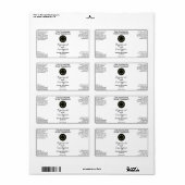 White w curly text logo cosmetics bottle label  ラベル (フルシート)