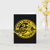 White Wake Bake Zza Logo カード (黄色い花)