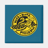 White Wake Bake Zza Logo  マグネット (正面)