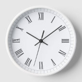 White Wall Clock Roman Style 壁時計 (正面)