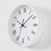 White Wall Clock Roman Style 壁時計 (傾斜)