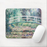 White Water Lilies | Claude Monet マウスパッド<br><div class="desc">White Water Lilies (1899) by French Impressionist artist Claude Monet. Original fine art painting is an oil on canvas of a garden with water lilies under the Japanese footbridge. 

Use the design tools to add custom text or personalize the image.</div>