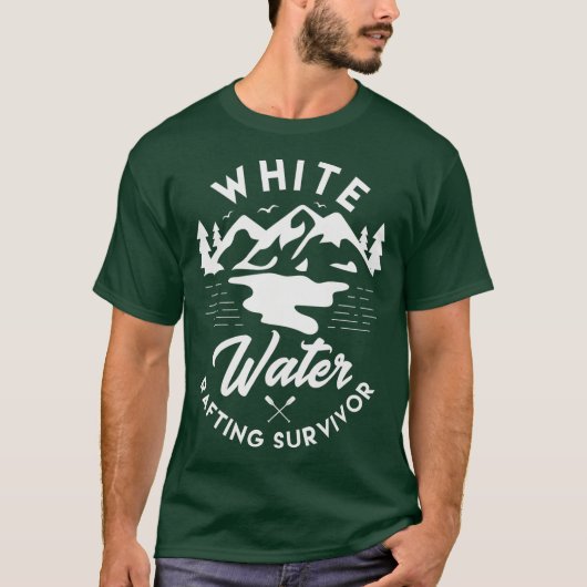 White water rafting survivor Design for a fan Tシャツ (正面)