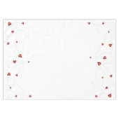 White Watercolor Fluttering Ladybugs テーブルクロス (正面(横))