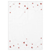 White Watercolor Fluttering Ladybugs テーブルクロス (正面)