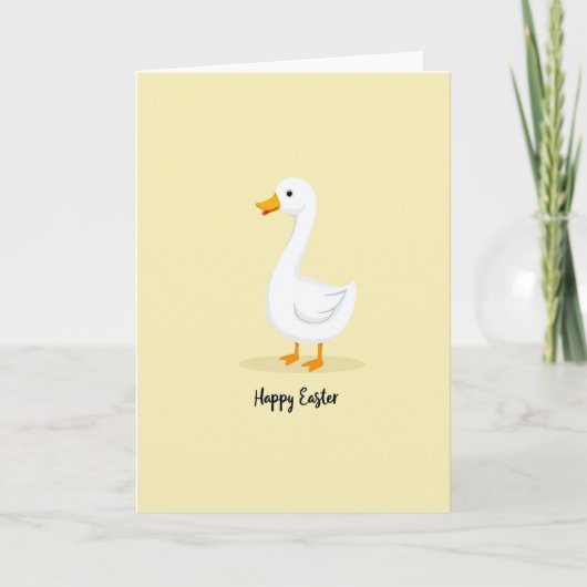 White Waterfowl Easter Card カード (正面)