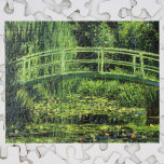 White Waterlilies by Claude Monet, Vintage Art ジグソーパズル<br><div class="desc">White Waterlilies (1899) by Claude Monet is a vintage impressionist fine art floral nature painting. It is one of many variations of the water lilies and Japanese footbridge paintings that Monet painted in his spring season flower garden in Giverny, France. A pedestrian bridge over a pond in green tones. About...</div>