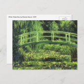 White Waterlilies by Claude Monet, Vintage Art ポストカード (正面/裏面)