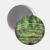 White Waterlilies by Claude Monet, Vintage Art マグネット (正面/裏面)