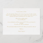 White Wedding Fancy Ornament Frame Flowers 箔招待状 (裏面)