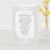 White Wedding Satin Sheen Hearts カード (黄色い花)