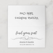 White Wedding Table Seating Cards プレイスカード (外部開封)